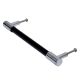 Black Silver Medium Cylinder Glass Door Handles